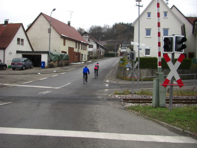 Beginn der Auffahrt nach Benzingen in Veringenstadt im Laucherttal.