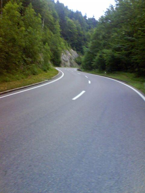 Straßenverlauf 2. Teil Anstieg von Oberwössen.
