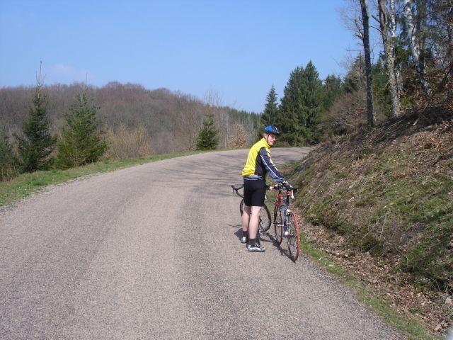 Im April 2007: Kollege Clemens kurz vor dem Ziel.