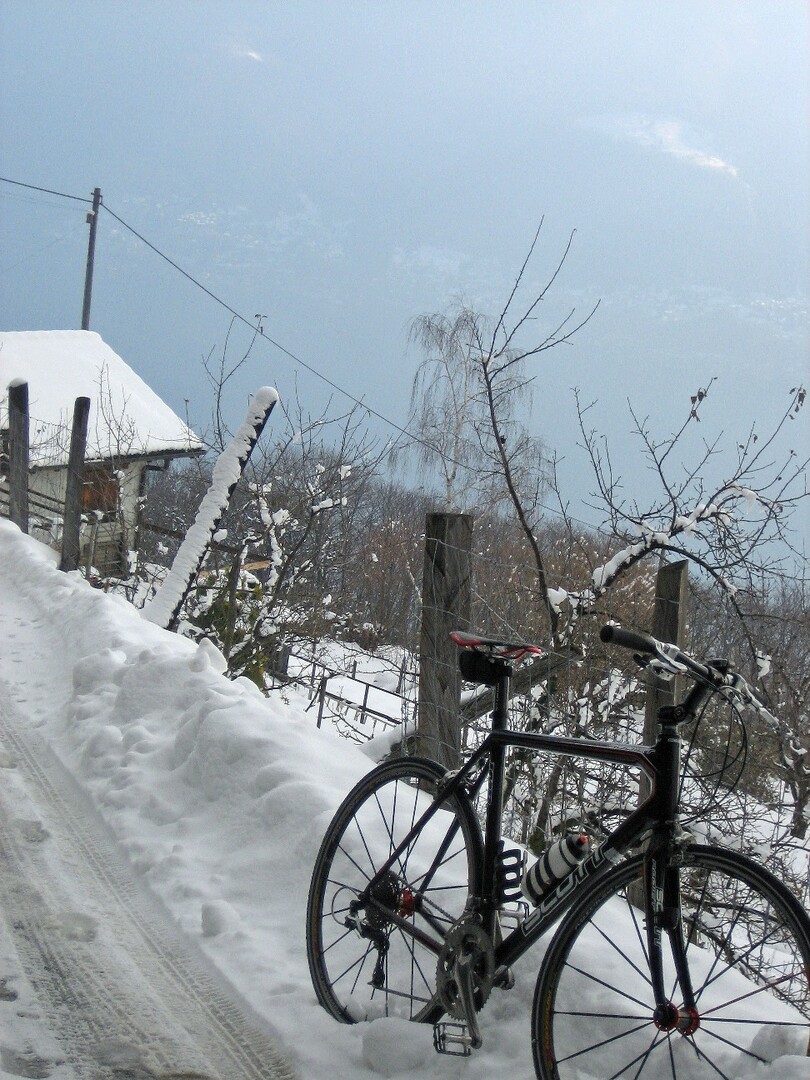 08 am Tag davor hat es wieder geschneit und die Tour endete kurz nach Bassuno, 09.01.2009