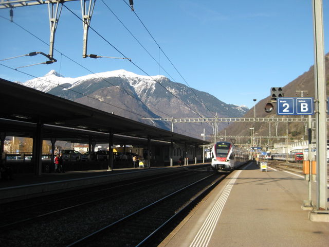 Bahnhof Bellinzona - Startpunkt eines neuen Abenteuers