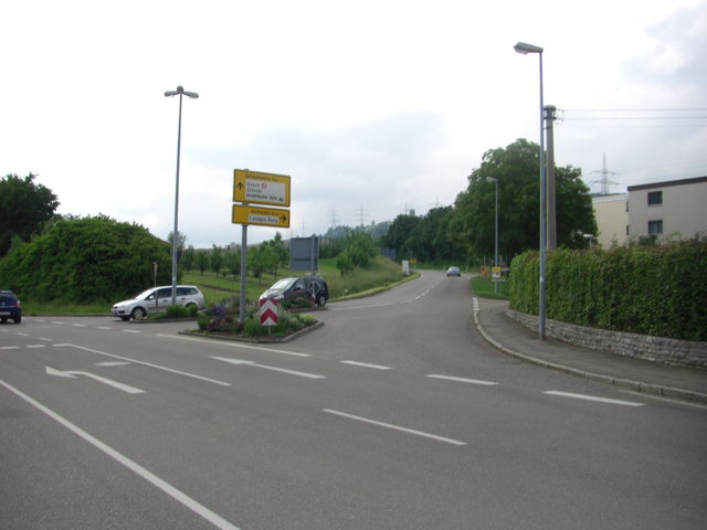 Startpunkt der Auffahrt nach Aichelberg in Beutelsbach.