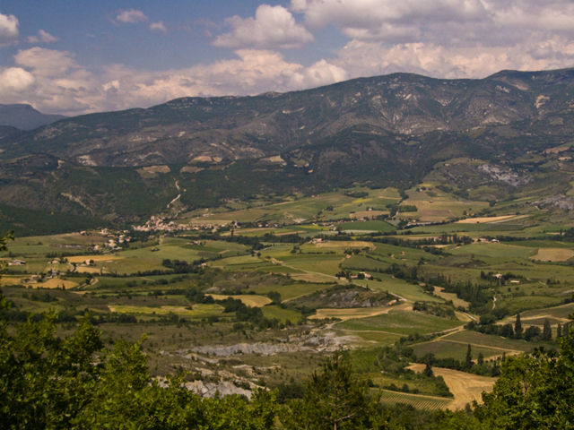 Die Aussicht vom Pass über das Tal von Ste. Jalle
