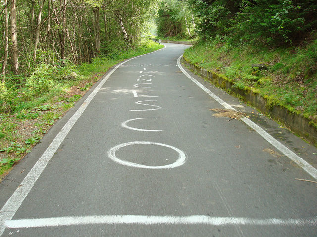 Spuren des Giro-Besuches 2008.