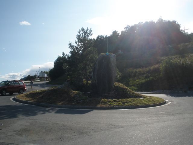 Kreisverkehr unterhalb von Chermignon d'en Haute.