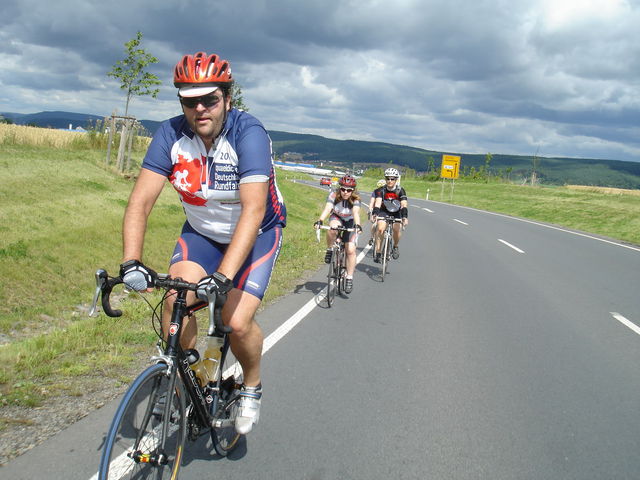 Marc, Manu und Christian bei der 2. quaeldich.de-dopingfrei-Tour Thüringen 2009.