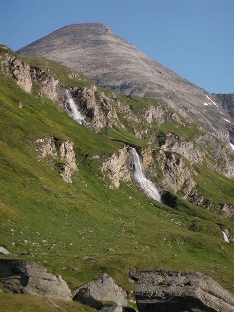 Wasserfälle auf dem Weg zur Franz Joseph Höhe