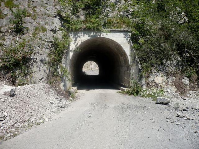 Kurze Tunneldurchfahrt.