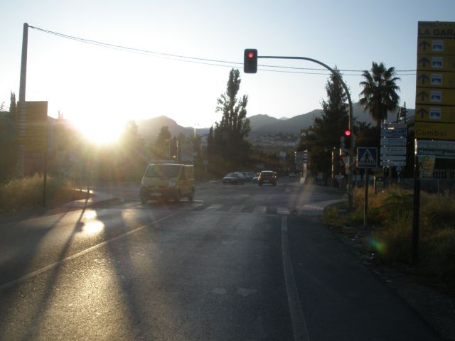 Startkreuzung der Anfahrt über den Collado del Muerto.