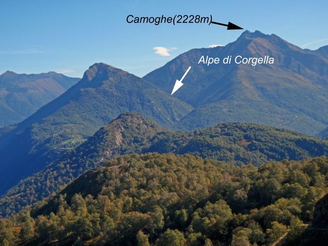 01 Lage der Alpe di Corcella oberhalb von Guibiasco bei Bellinzona.