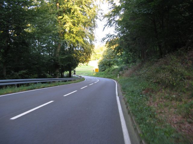 Auffahrt von Schriesheim - Kurz vor dem Eingang nach Wilhelmsfeld wird's flach (5%).