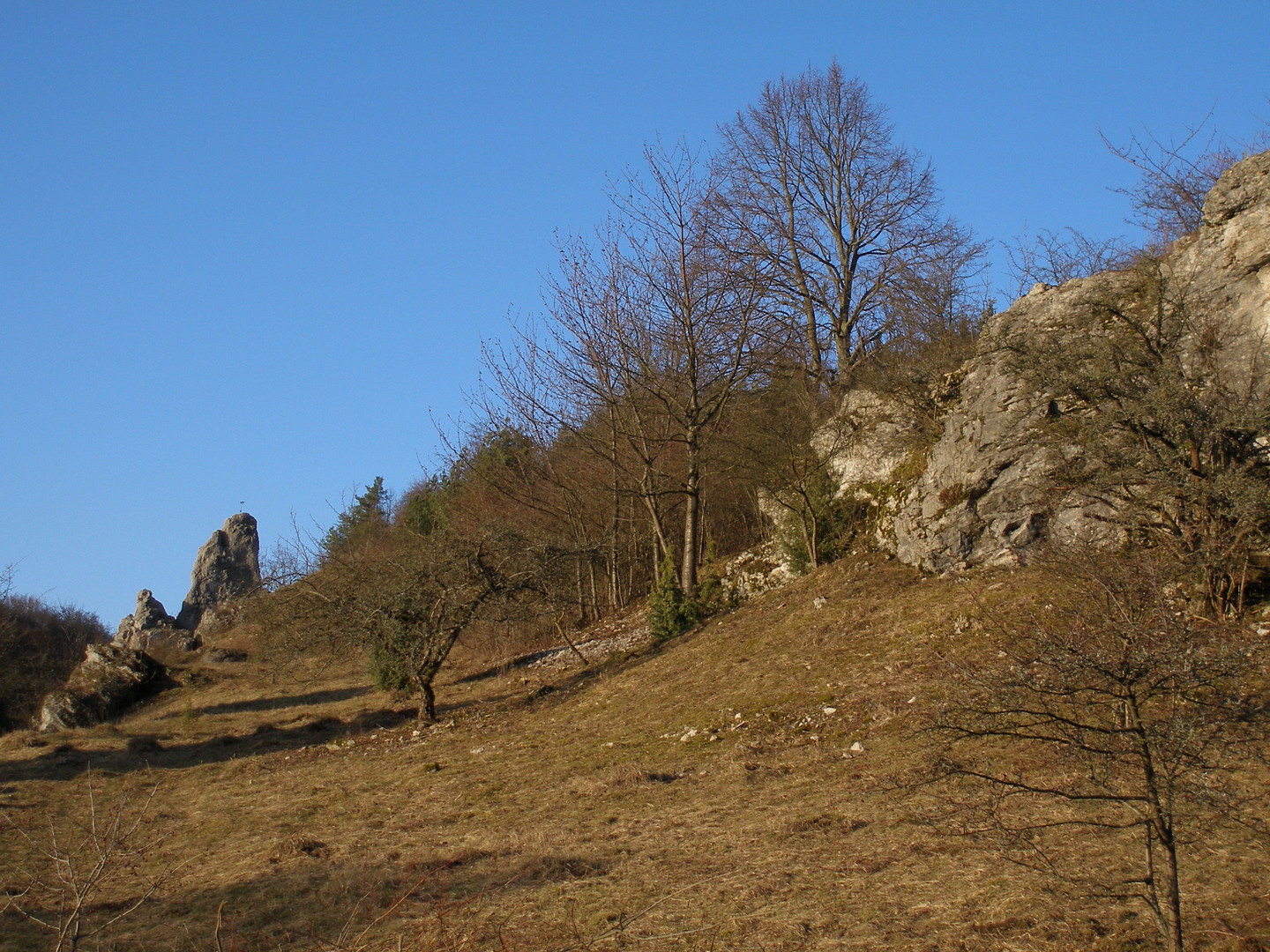 Die typischen Felsen der Gegend vermitteln einen fast alpinen Charakter.