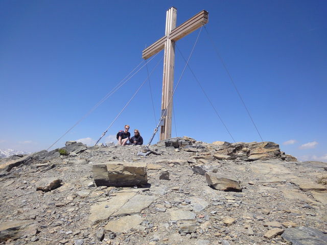 Manu und Reinhard auf der Serles (2718 m).