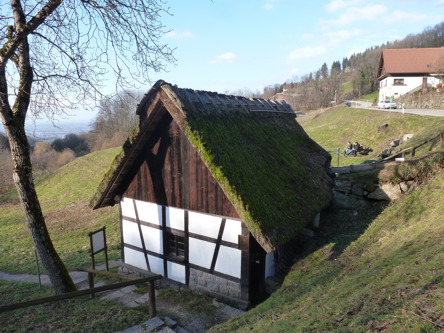 Strohgedeckte Mühle in Straubenhöf