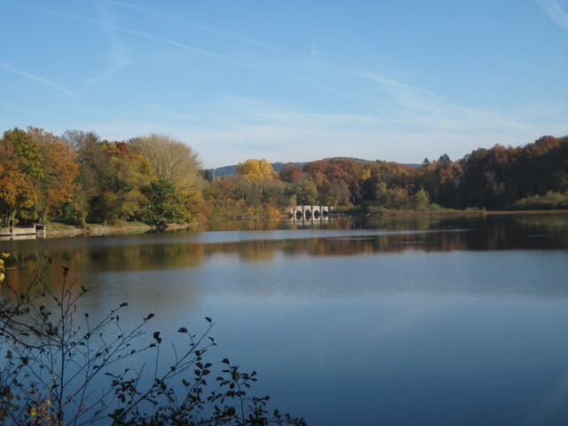 Möhnesee, Wameler Becken mit Kanzelbrücke