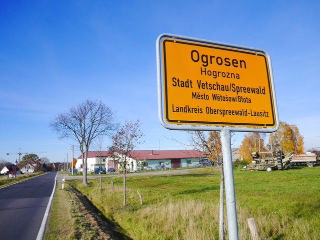 Sorbisches Siedlungsgebiet in der Niederlausitz.