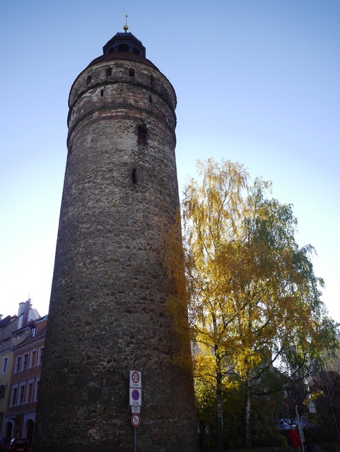 Herrliche Görlitzer Altstadt. Hier: Der Nikolaiturm.