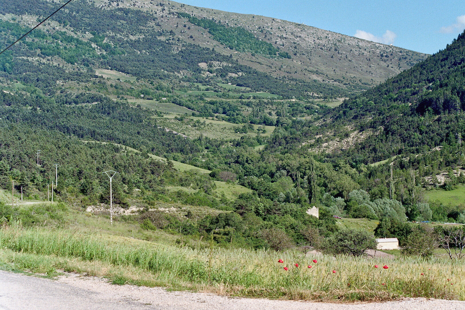 Col de Vache Straße zum Col des Roustants.