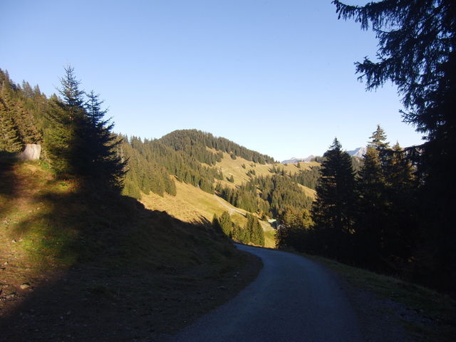 Blick vom berghaus zur Bergstation der Hörnerbahn