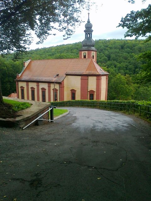 Die Wallfahrtskirche nach Durchfahrt der 2. Rampe