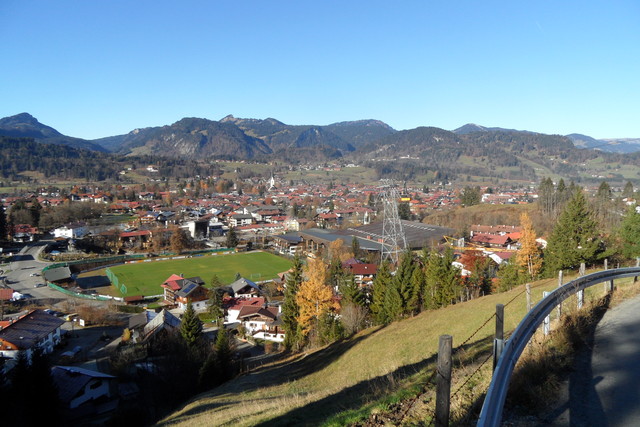 Ausblick vom Kühberg über den Oberstdorfer Talkessel
