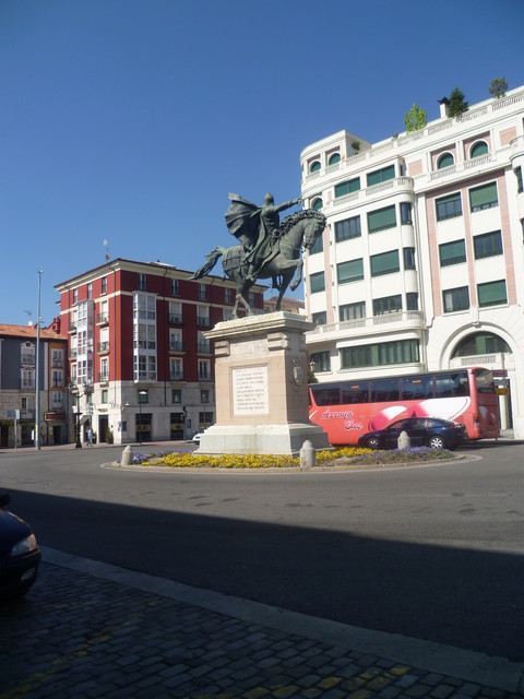 Die Reiterstatue des Cid in Burgos. 