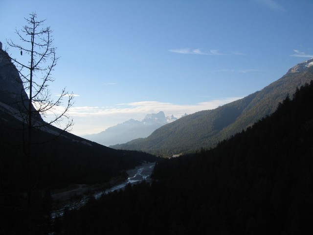 Das flache Tal nördlich von Cortina, Okt 2008