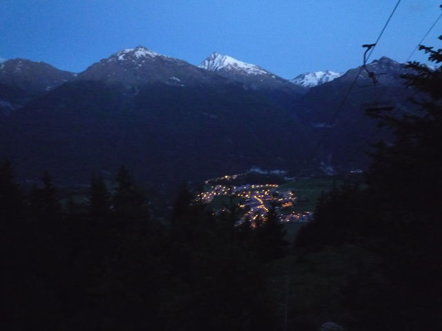 View from the mountainroad down to Aussois