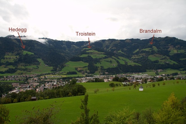 Überblick über die Auffahrtmöglichkeiten zur Mühlbacher Höhe von St.Johann aus