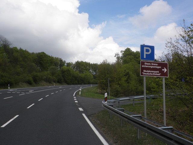 Auffahrt Eußenhausen, Parkplatz kurz vor dem Gipfel