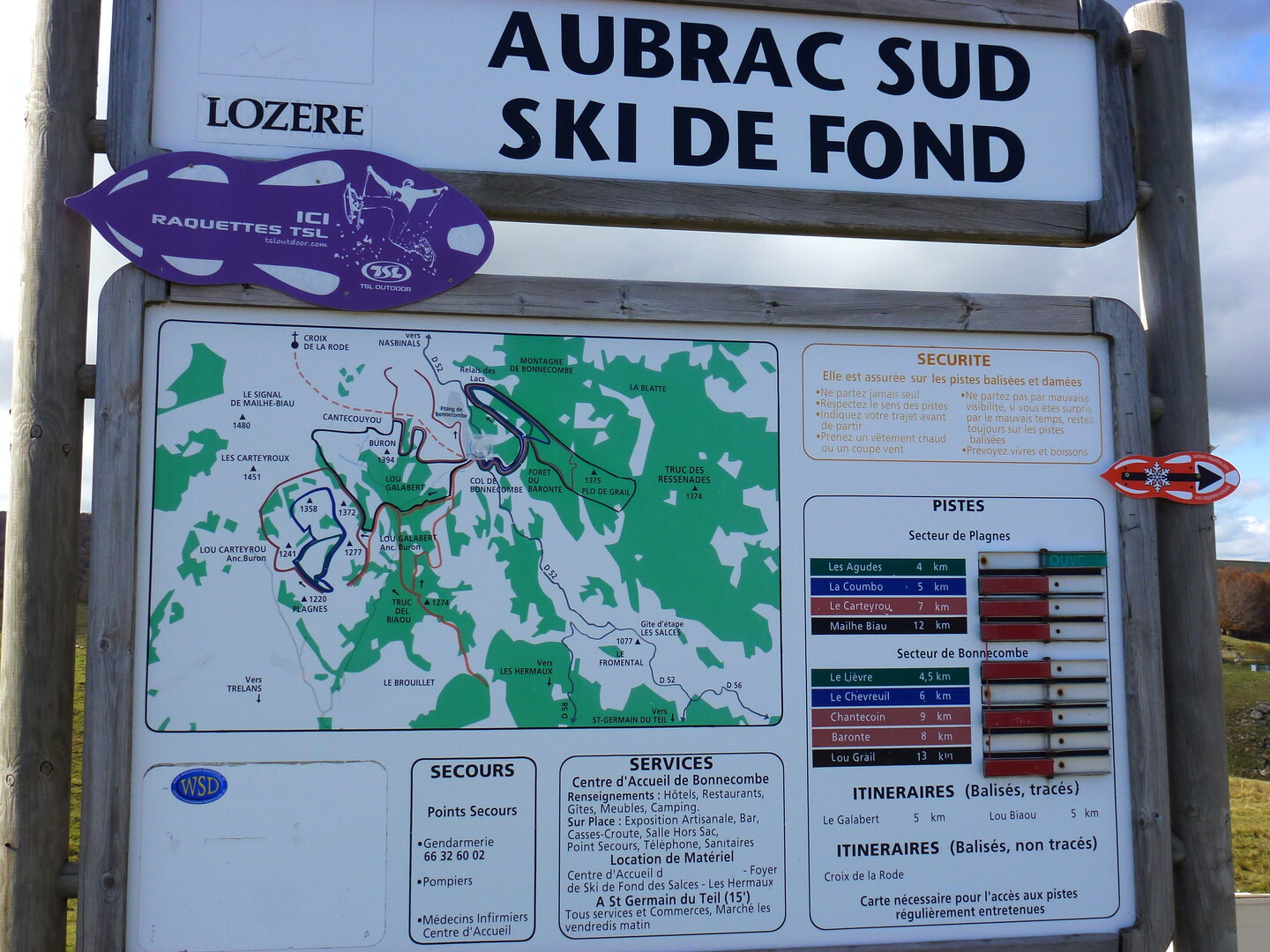Skigebiet rund um den Col-de-Bonnecombe.