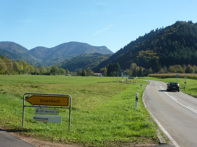 Der belchen im Rückblick von Staufen - Etzenbach