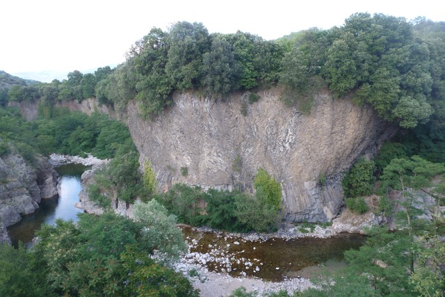 Lignon-Schlucht: Basaltformation.