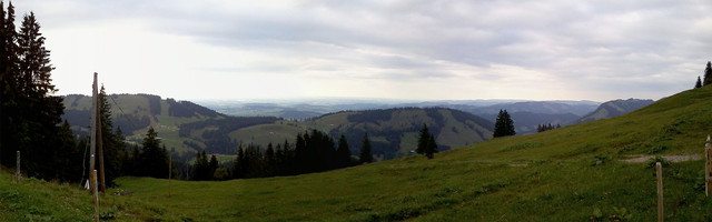 Blick von der Falkenhütte nach Norden zur Imberg-Kette.