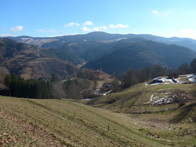 Blick über das Tal auf den Rohrenkopf bei Gersbach
