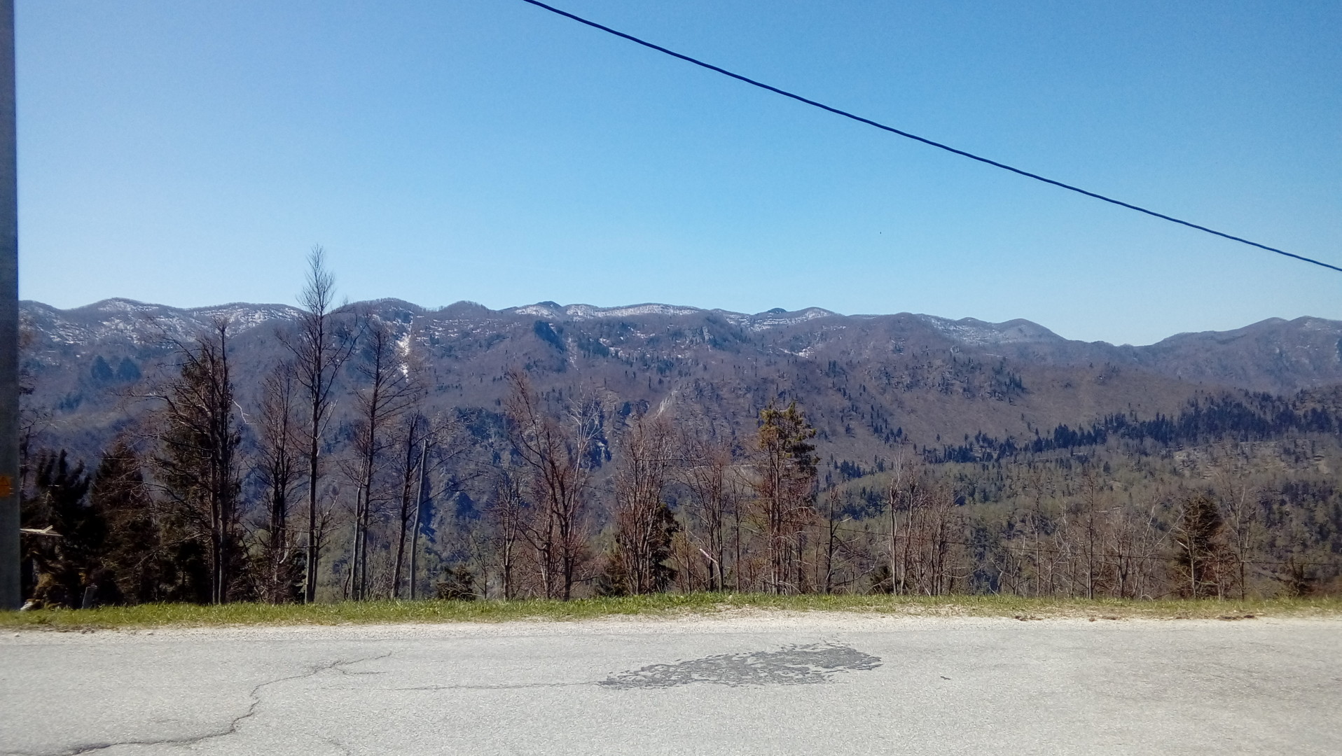Blick nach Süden von der Antenne aus auf Zgornja Idrijca.