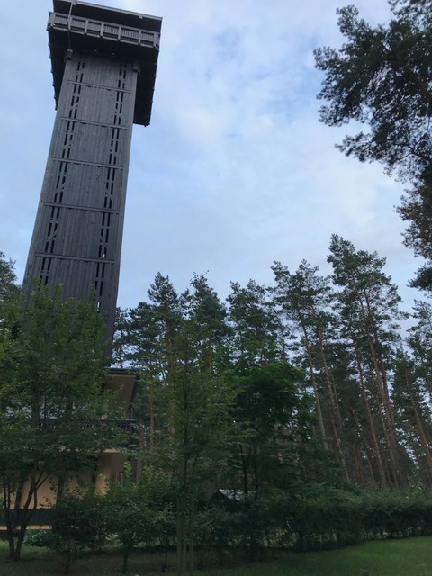 Der Aussichtsturm, der das Design des Turms auf dem Wehlaberg kopiert.