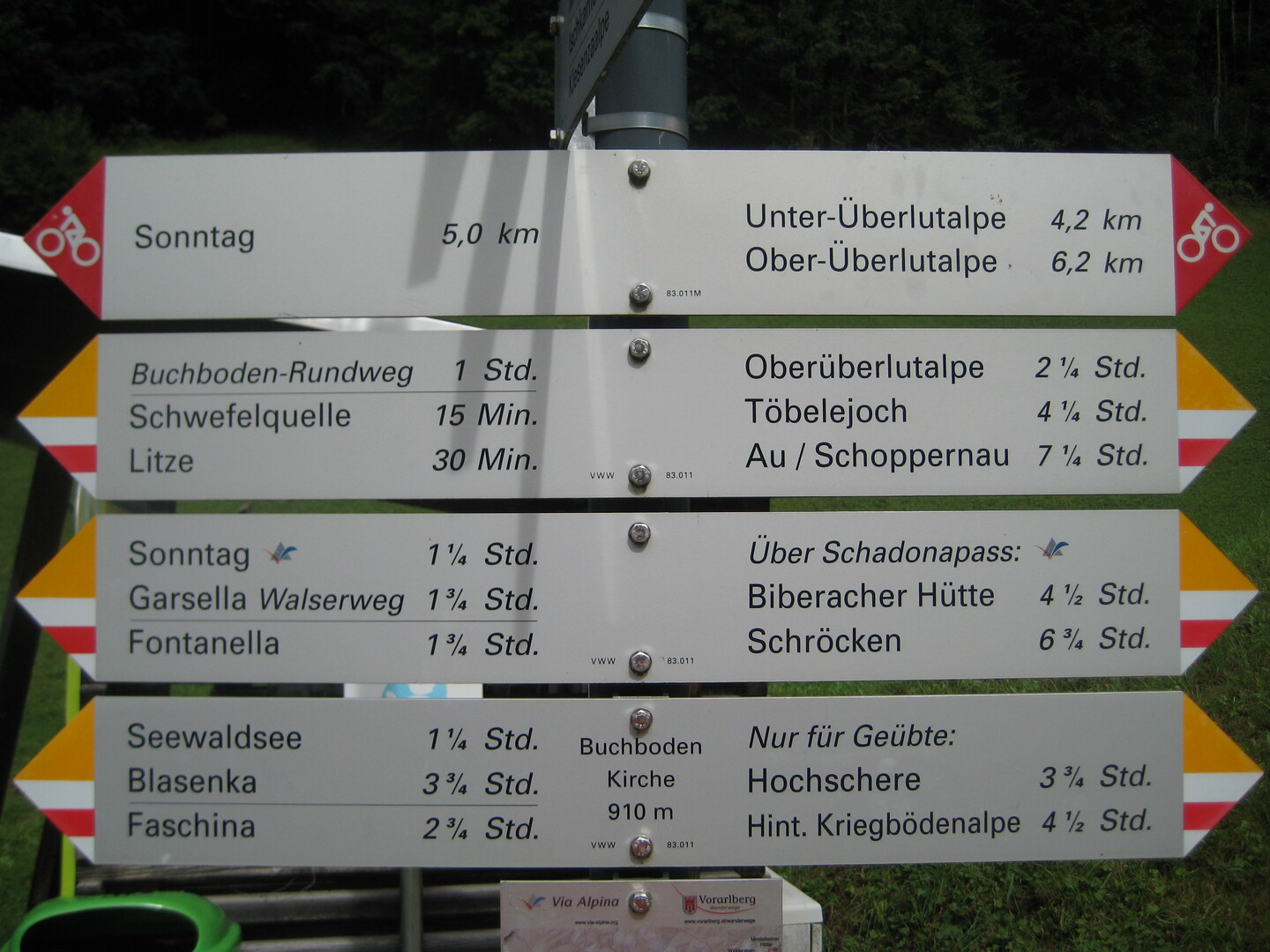 Schilderwald in Buchboden