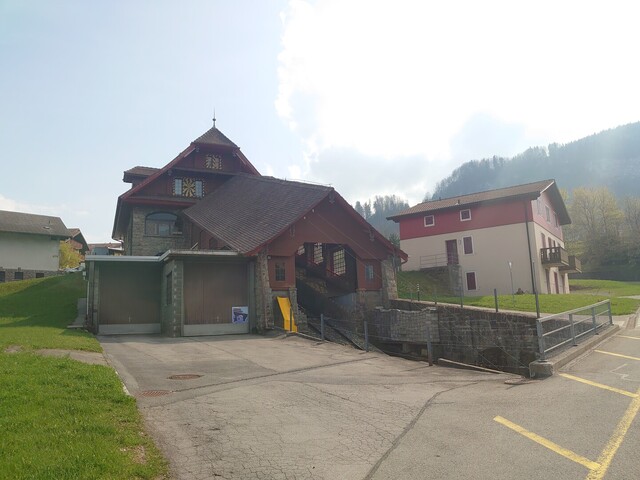 Bergstation der Zahnradbahn Seelisberg.