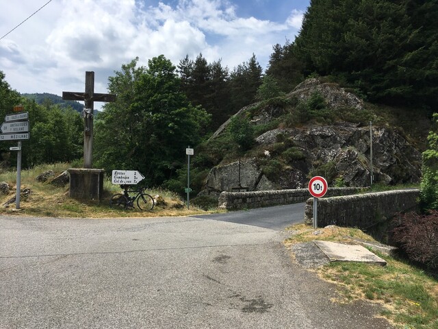 Col de Joux (O) Startpunkt - Abzweigung der C2 von der D578 bei Dornas (IMG 5776).