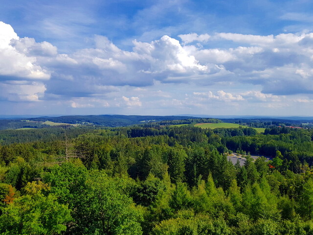Blick nach Südosten auf den Kaiserwald und den Dyle&#328;.