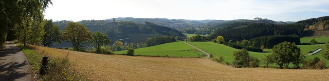Windknochen - Südanfahrt, Blick Richtung Eslohe - Oktober 2022