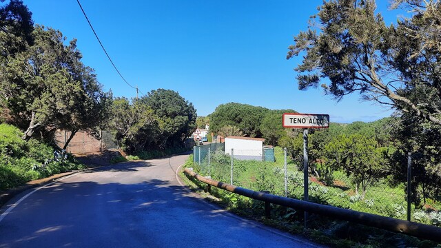 Ortseingang von Teno Alto. 
