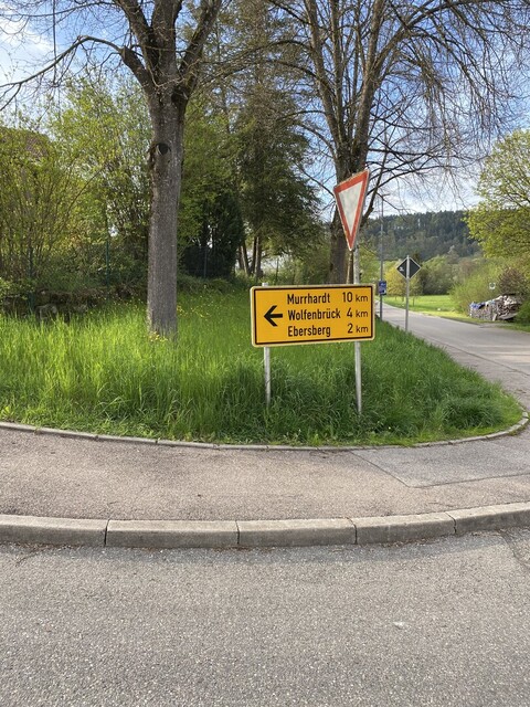 Abzweig in Oberrot